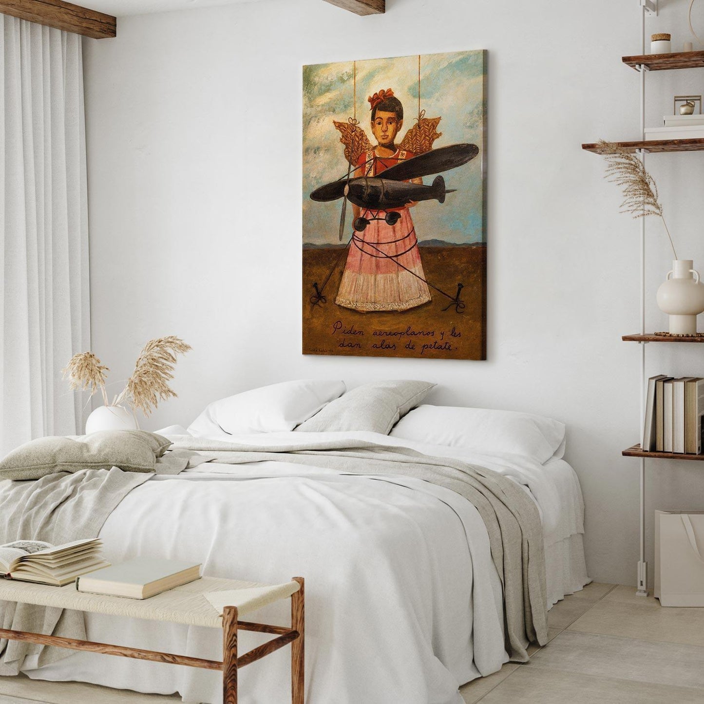 Leinwandbild - Frida Kahlo – They Asked for Planes and Got Straw Wings