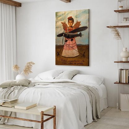 Leinwandbild - Frida Kahlo – They Asked for Planes and Got Straw Wings
