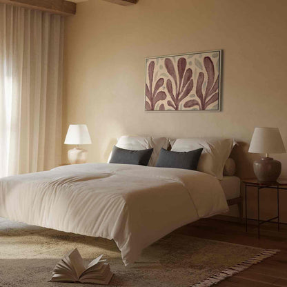 Leinwandbild - Leaves and spots – large vibrant shapes inspired by Matisse