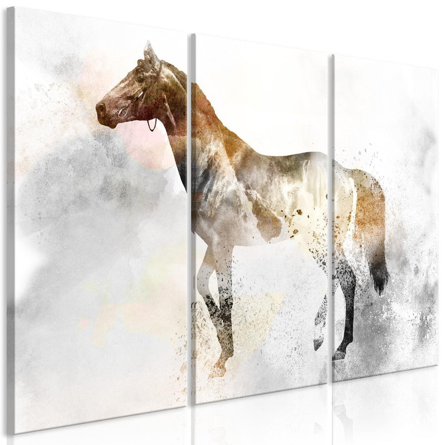 Leinwandbild - Fiery Steed (3 Parts) Artgeist