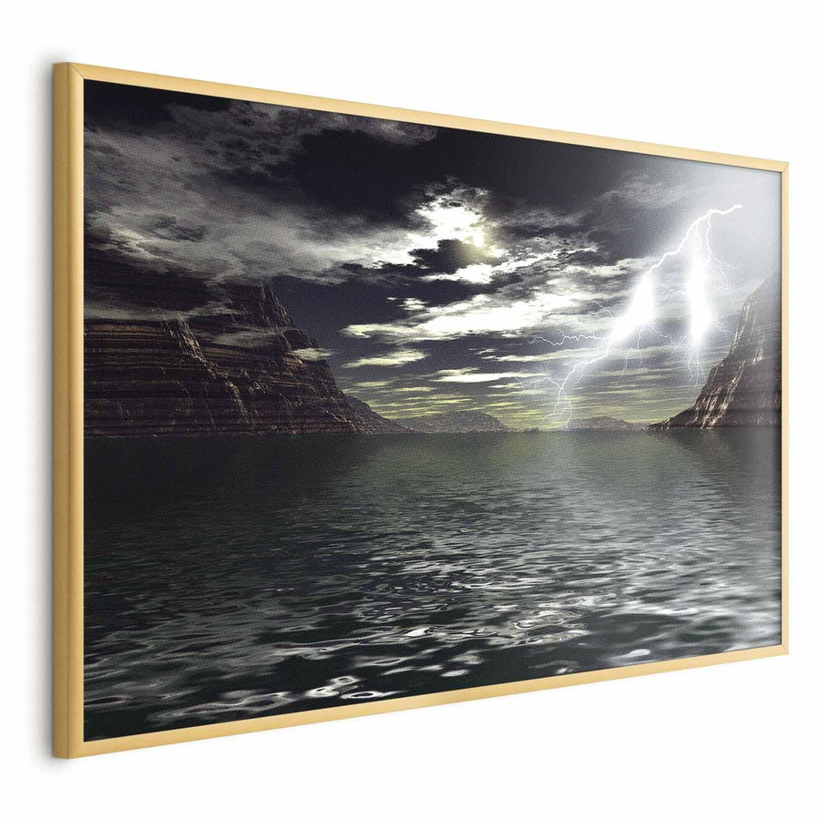 Poster - Sturm über dem See