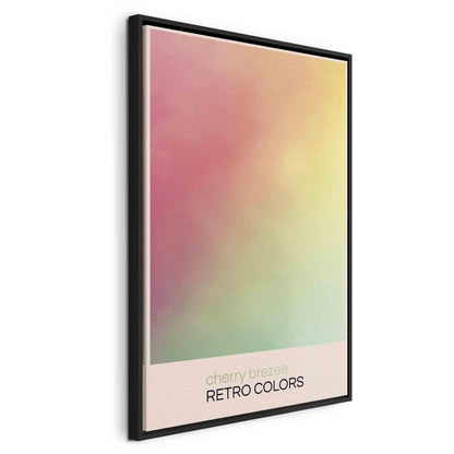 Leinwandbild - Cherry Breeze - Pastel Gradient in Delicate Retro Colors Artgeist