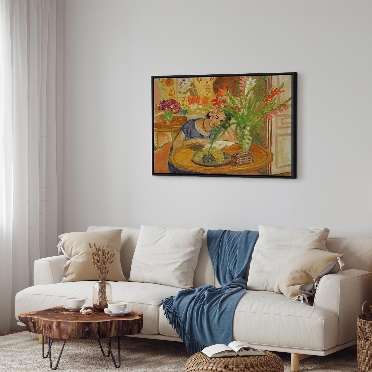 Leinwandbild - Henri Matisse – Woman with Gladioli