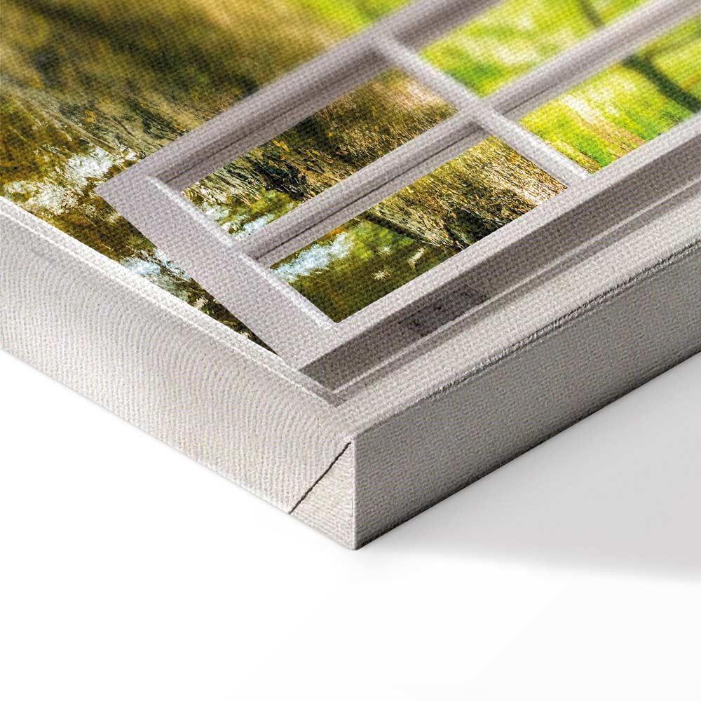 Leinwandbild - Window: View on Forest