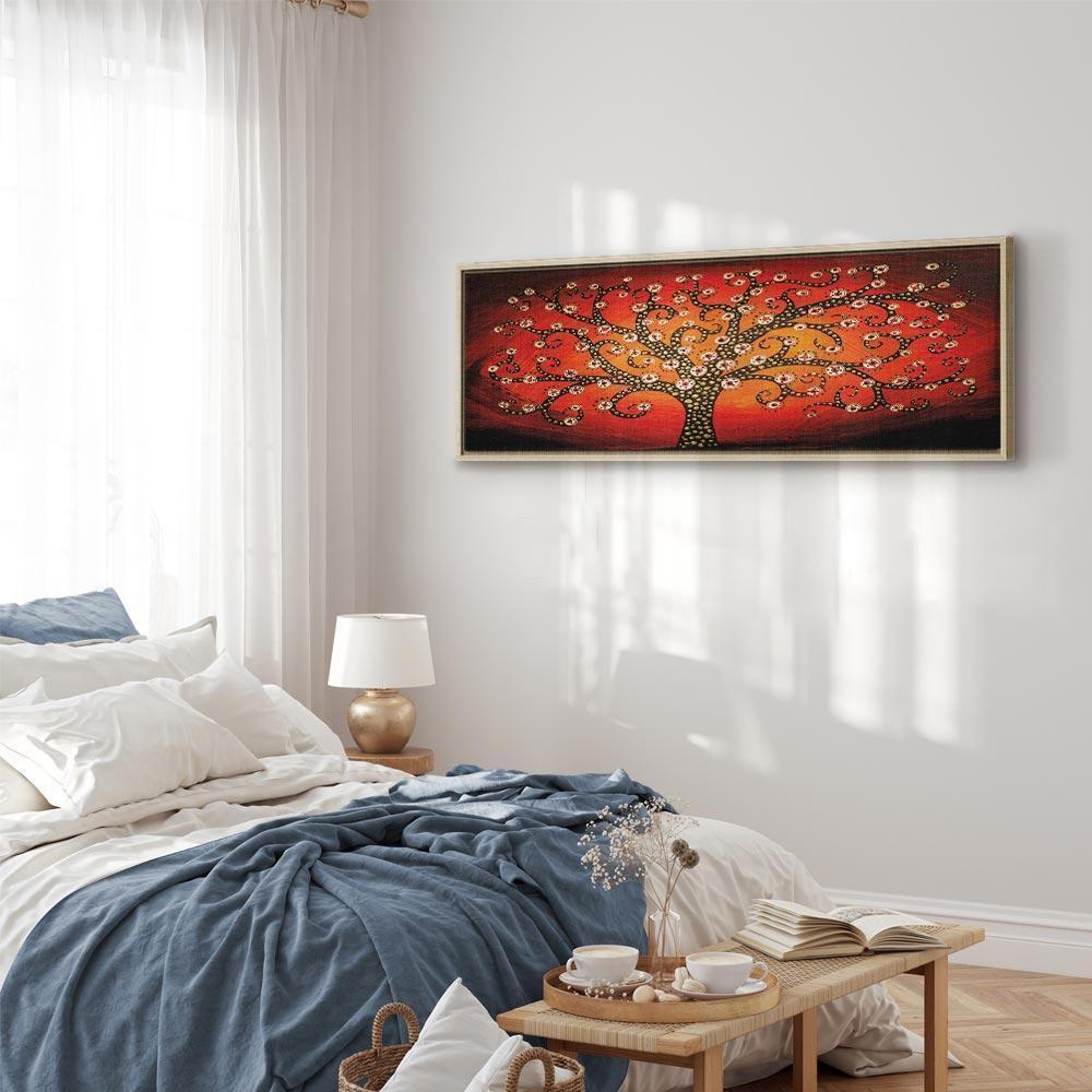 Leinwandbild - Fiery Tree (1 Part) Narrow