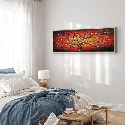 Leinwandbild - Fiery Tree (1 Part) Narrow
