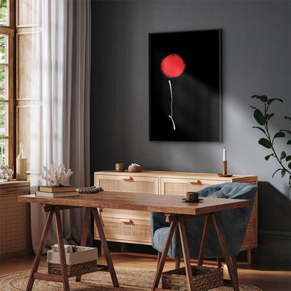 Leinwandbild - Minimalist Flower (1 Part) Vertical