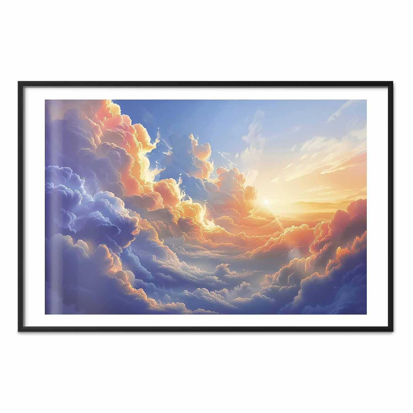 Poster - Sunset Over a Cloudy Sea: A Wonderful Symphony of Colors