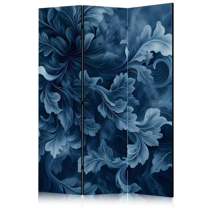 Paravent - Abstract Ornaments - Dark Blue Victorian Leaves Artgeist