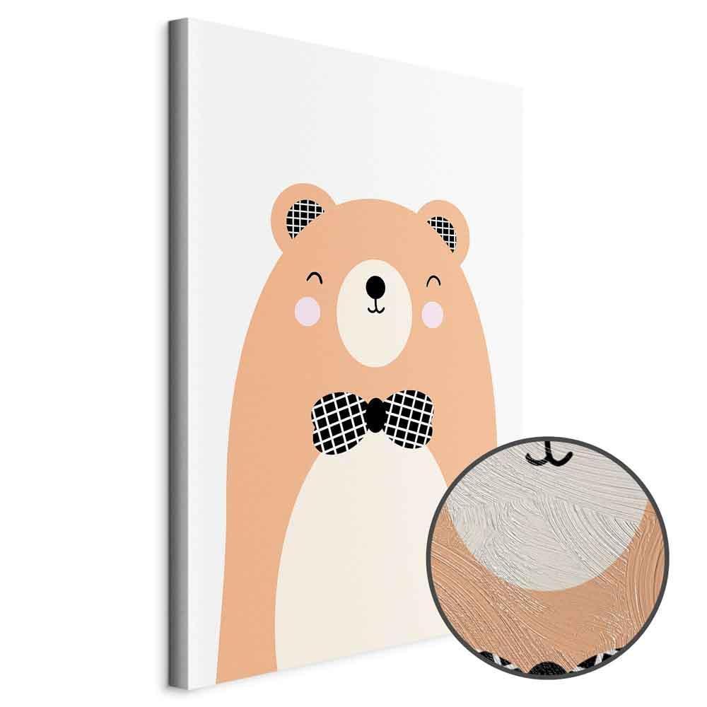 Leinwandbild - Teddy Bear in Bow Tie (1 Part) Vertical