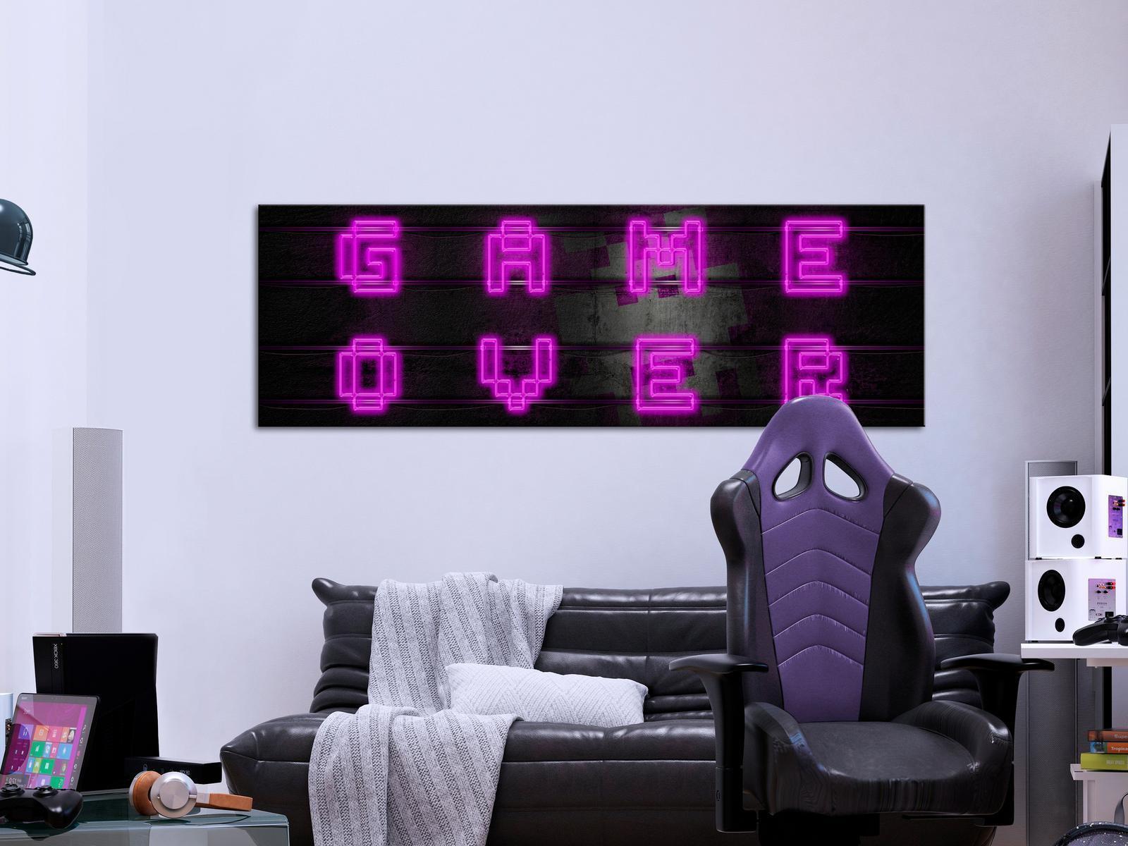 Leinwandbild - Pink Neon (1 Part) Narrow Artgeist