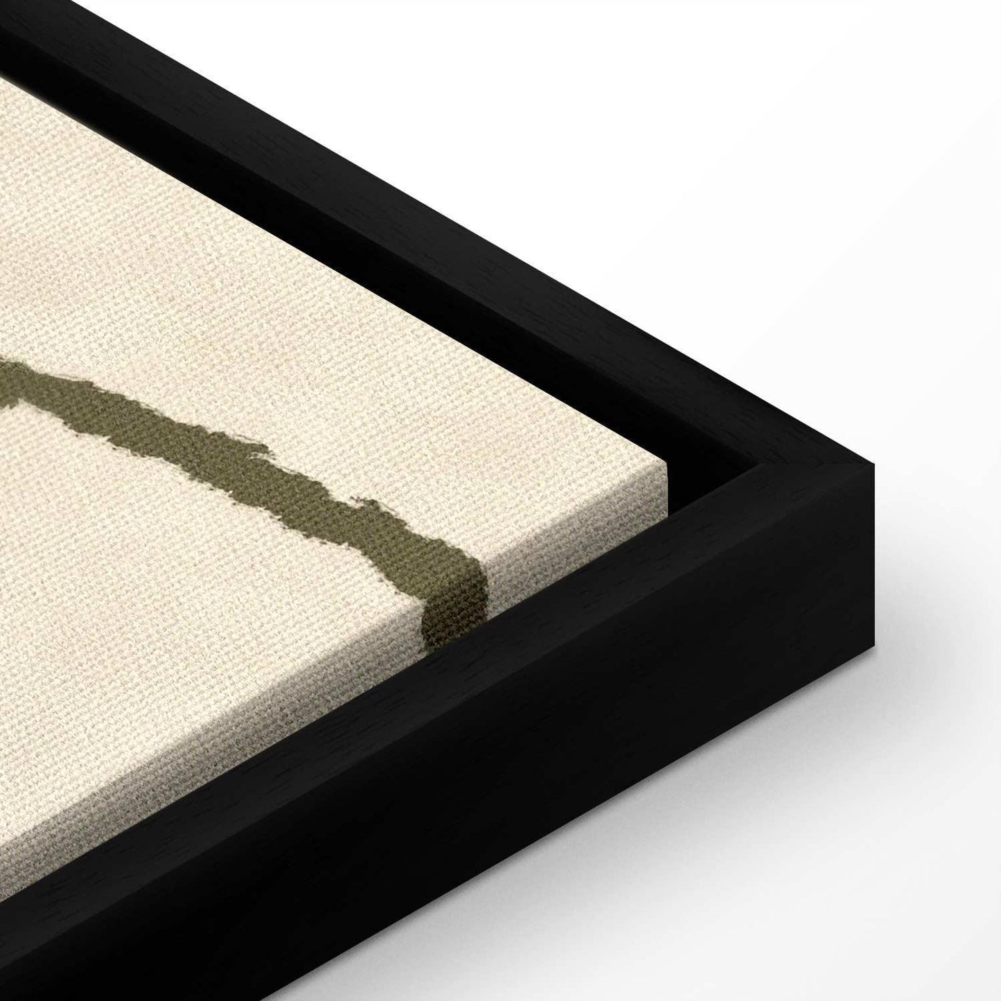 Leinwandbild - Lines and shapes – bead labyrinth on a pale washed background