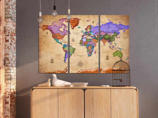 Korkbild - Colourful Travels (3 Parts)