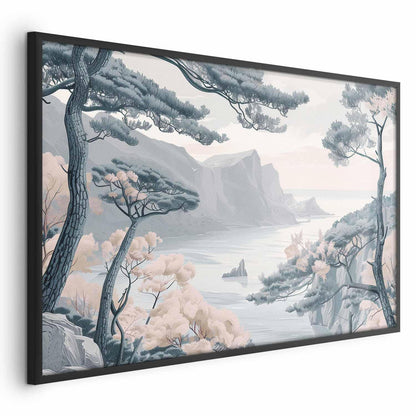 Poster - Blue Coast in Delicate Colors Artgeist