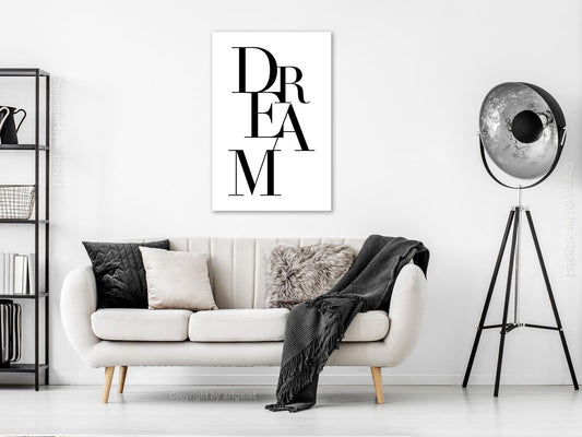 Leinwandbild „Black Dream“ – Elegante Abstraktion in Schwarz-Weiß