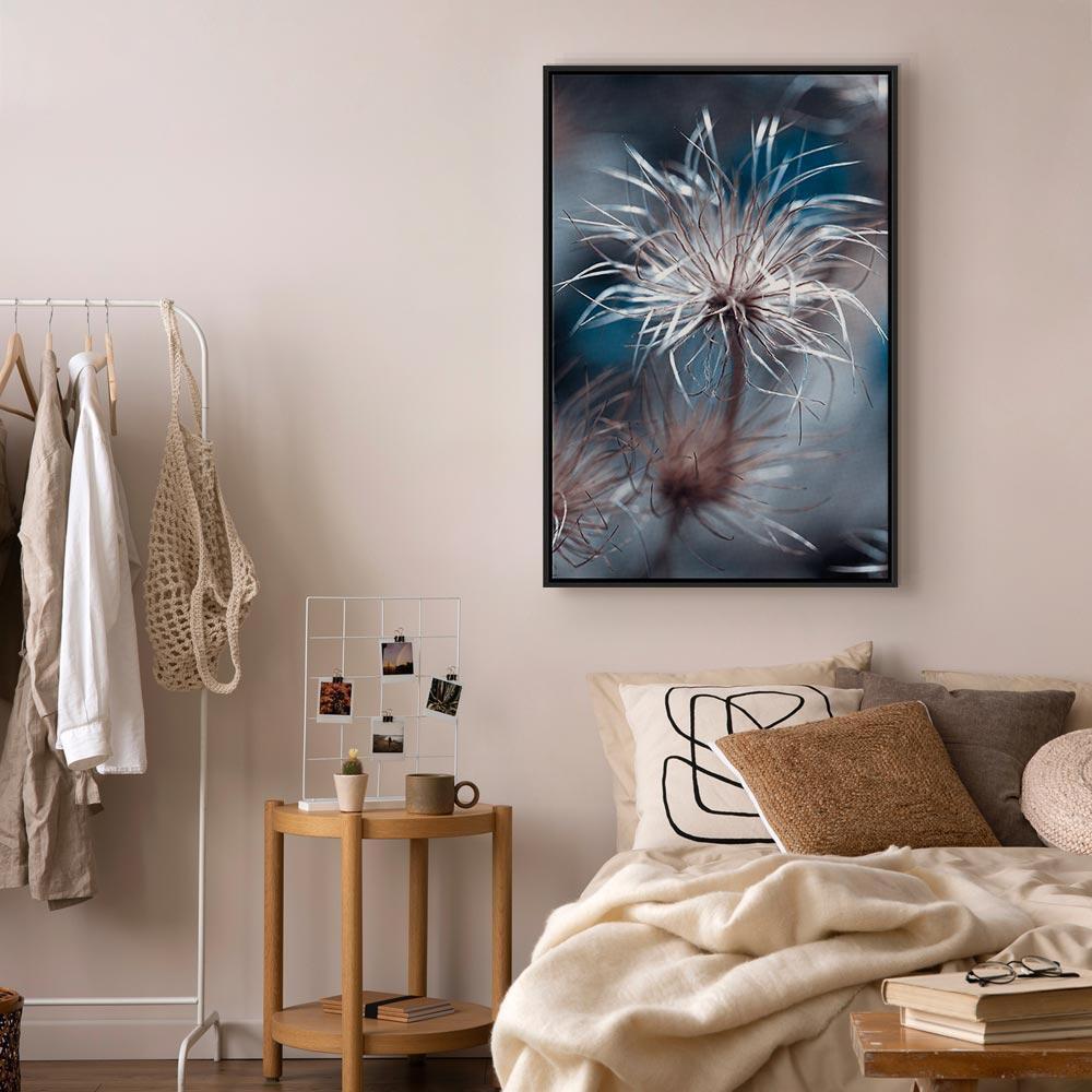 Leinwandbild - Plant in Blues (1 Part) Vertical