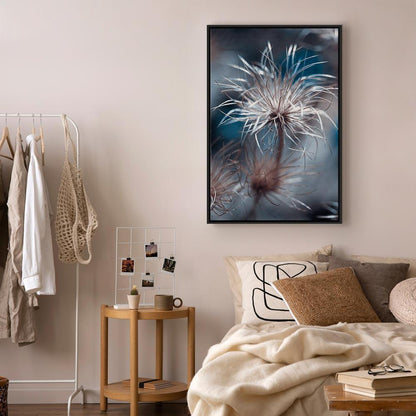 Leinwandbild - Plant in Blues (1 Part) Vertical