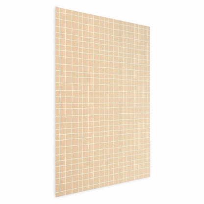 Poster - Lines and Noise - a wavy grid in shades of orange Artgeist
