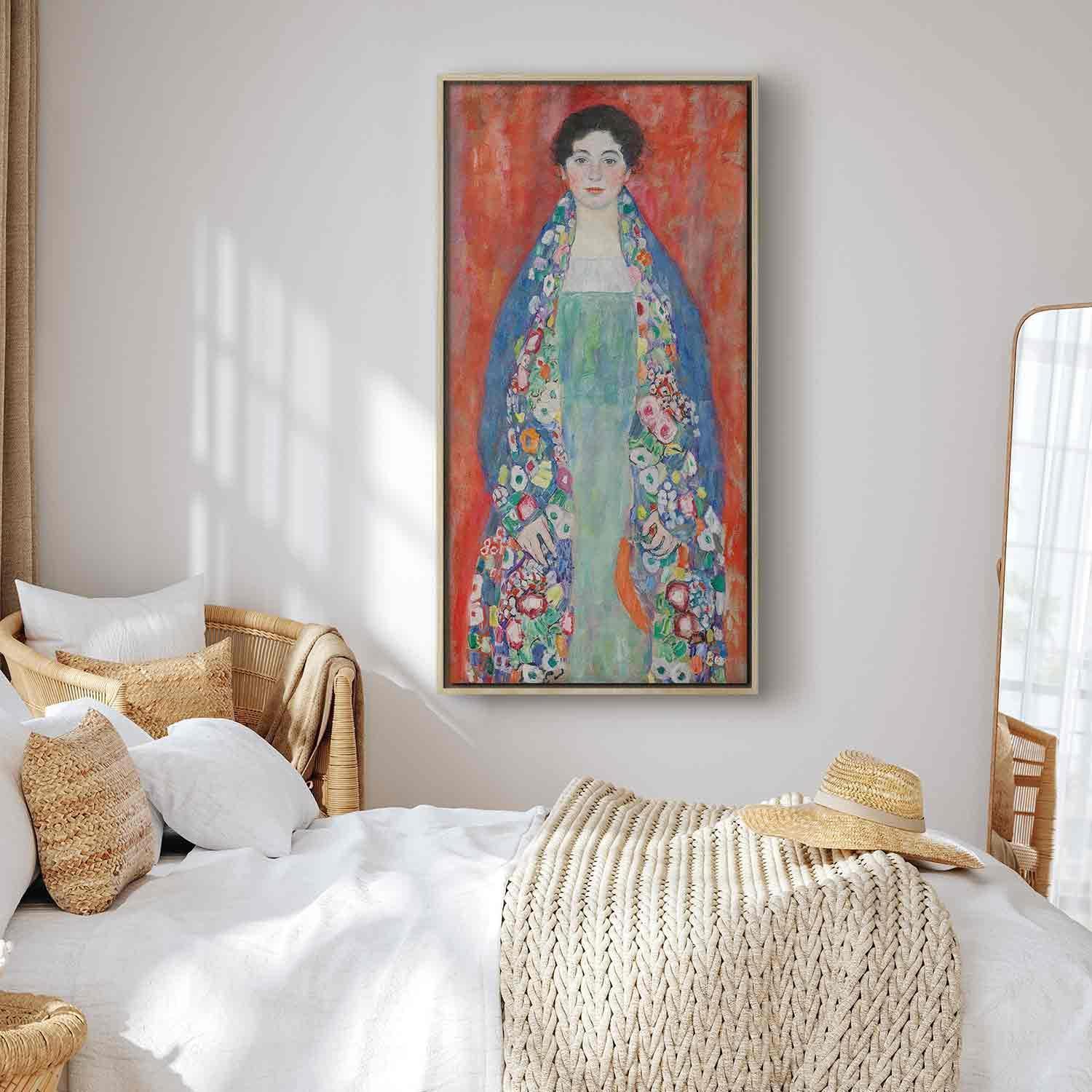 Leinwandbild - Portrait of Fräulein Lieser (Gustav Klimt) Artgeist