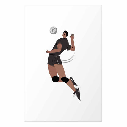Poster - Volleyball Player on a Light Background - Illustration