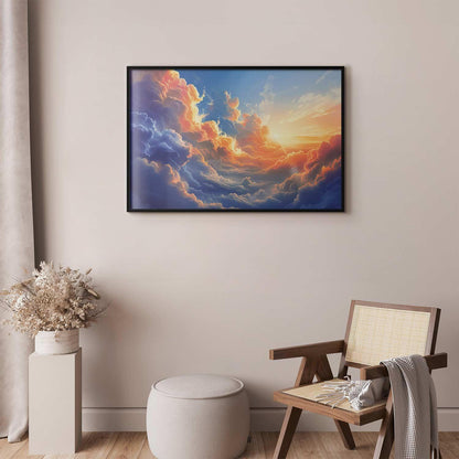 Poster - Sunset Over a Cloudy Sea: A Wonderful Symphony of Colors
