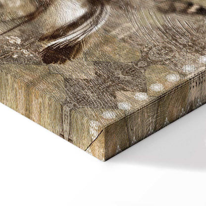 Leinwandbild - Retro Cranes (1 Part) Wide