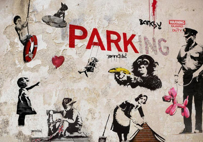 Fototapete - [Banksy] Graffiti Collage Artgeist