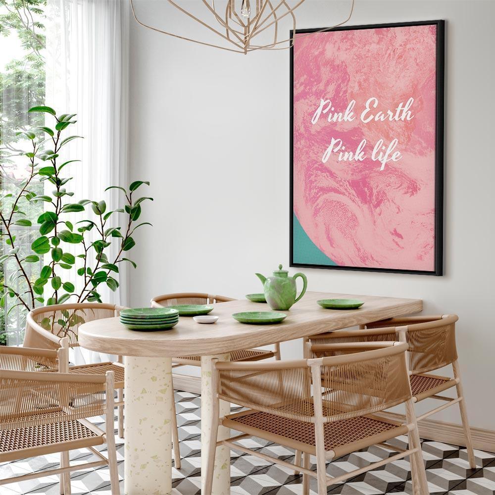 Leinwandbild - Pink Earth, Pink Life (1 Part) Vertical