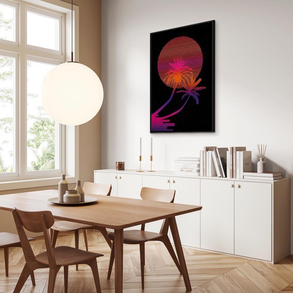 Leinwandbild - Palm at Sunrise (1 Part) Vertical