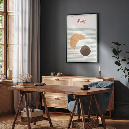 Leinwandbild - Parisian Breakfast (1 Part) Vertical