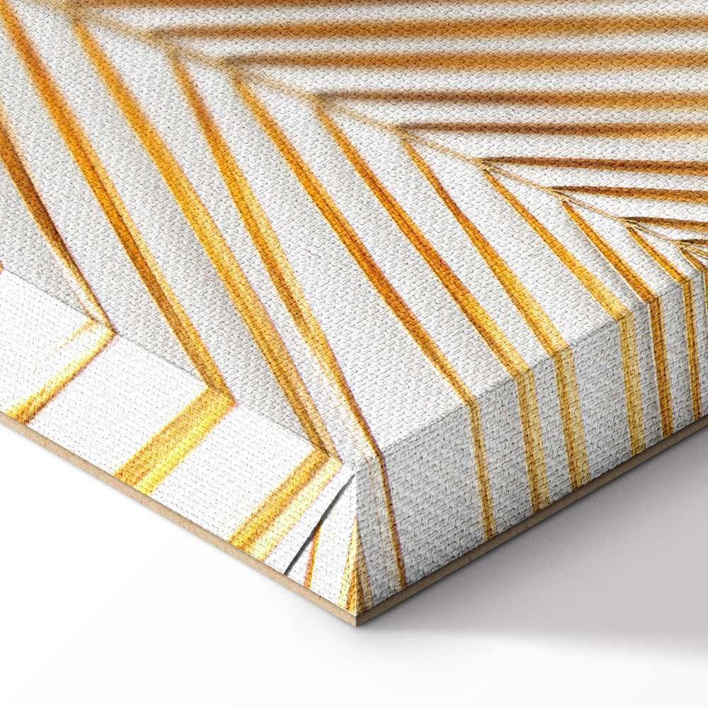 Leinwandbild - Golden Palm Leaves (1 Part) Vertical