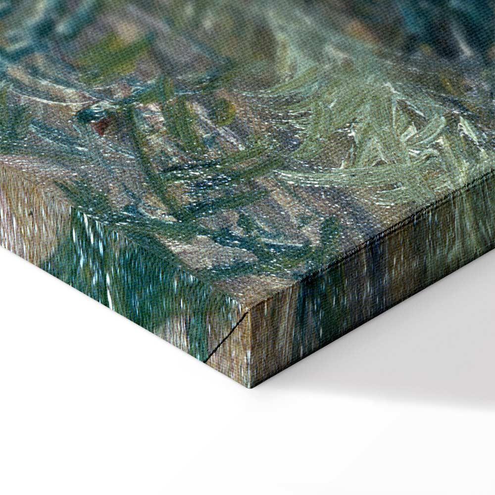 Leinwandbild - Paul Gauguin – Flußufer