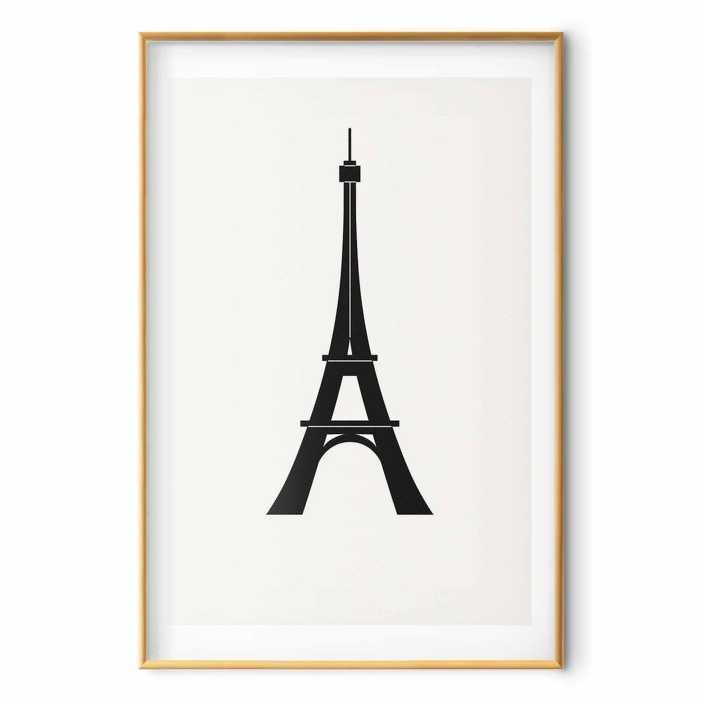 Poster - Eiffel Tower Simple Black-and-White Graphic