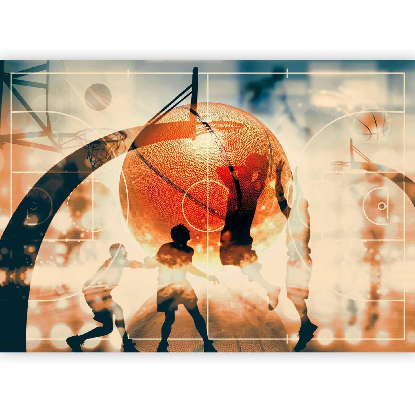 Fototapete I Love Basketball – Sportliche Wanddeko für echte Fans
