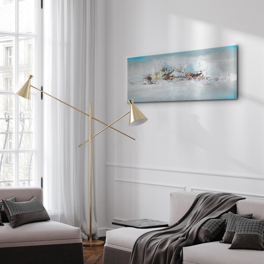 Leinwandbild - Winter Outside the Window (1 Part) Narrow