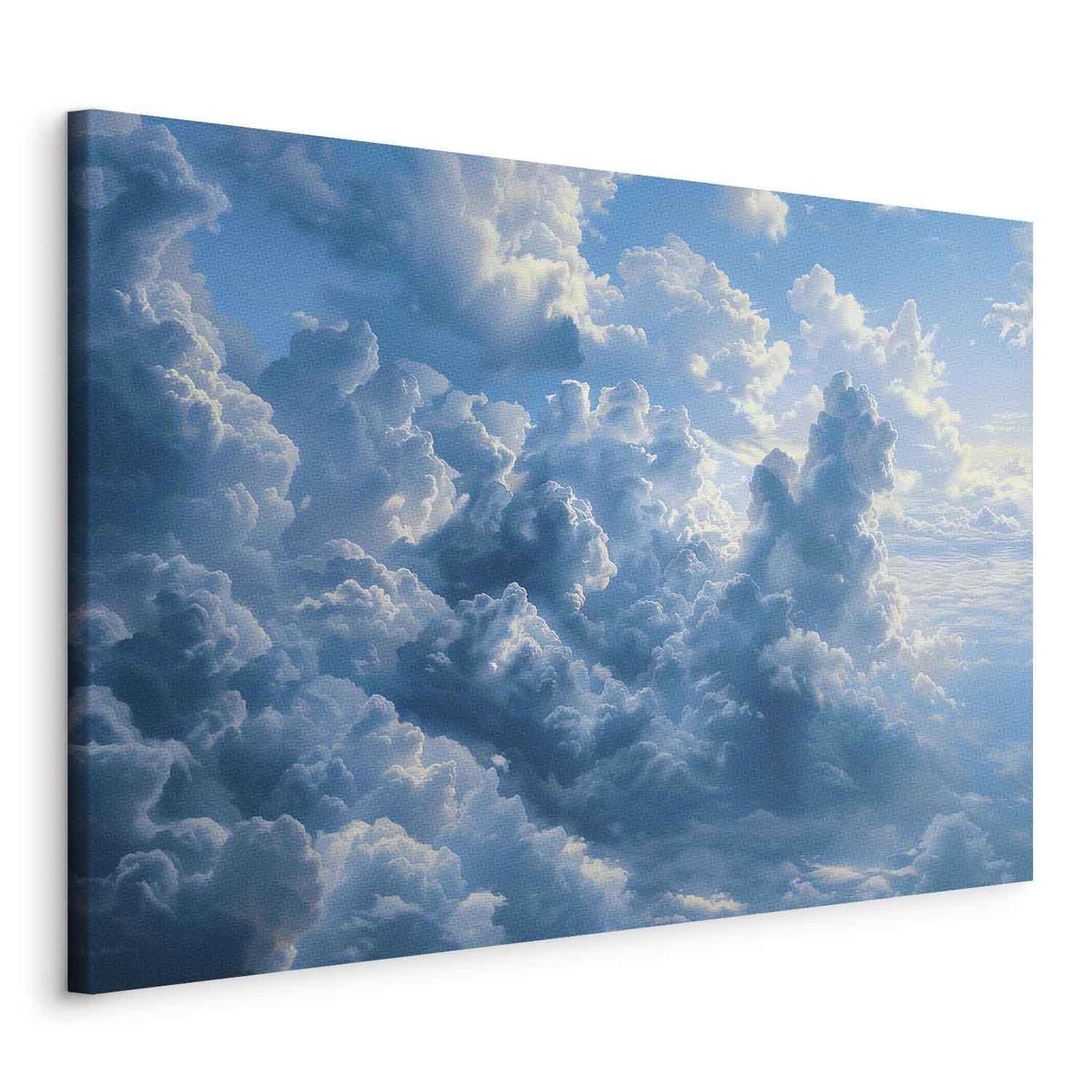 Leinwandbild - Ocean in the Air: Waving Clouds Reflecting Morning Light Artgeist