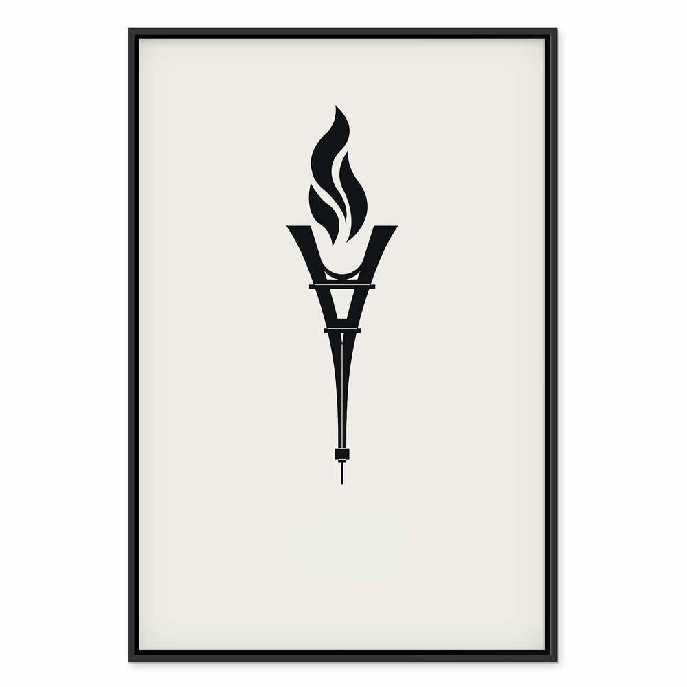 Leinwandbild - Torch Shaped Like an Inverted Eiffel Tower