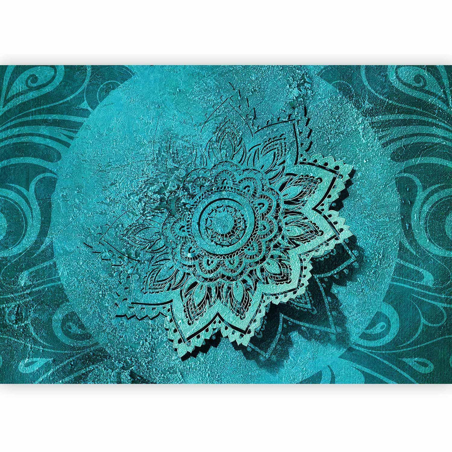 Fototapete „Azure Flower“ – Elegante Blume in Azurblau
