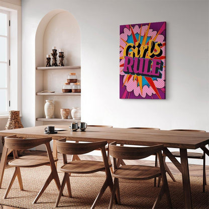 Leinwandbild - Energy of Colors (1-part) - English Text on Colorful Background