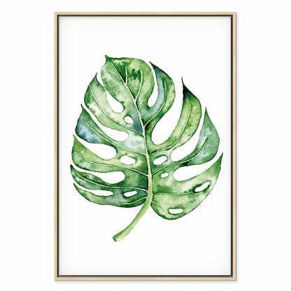 Leinwandbild - Watercolor Monstera (1 Part) Vertical