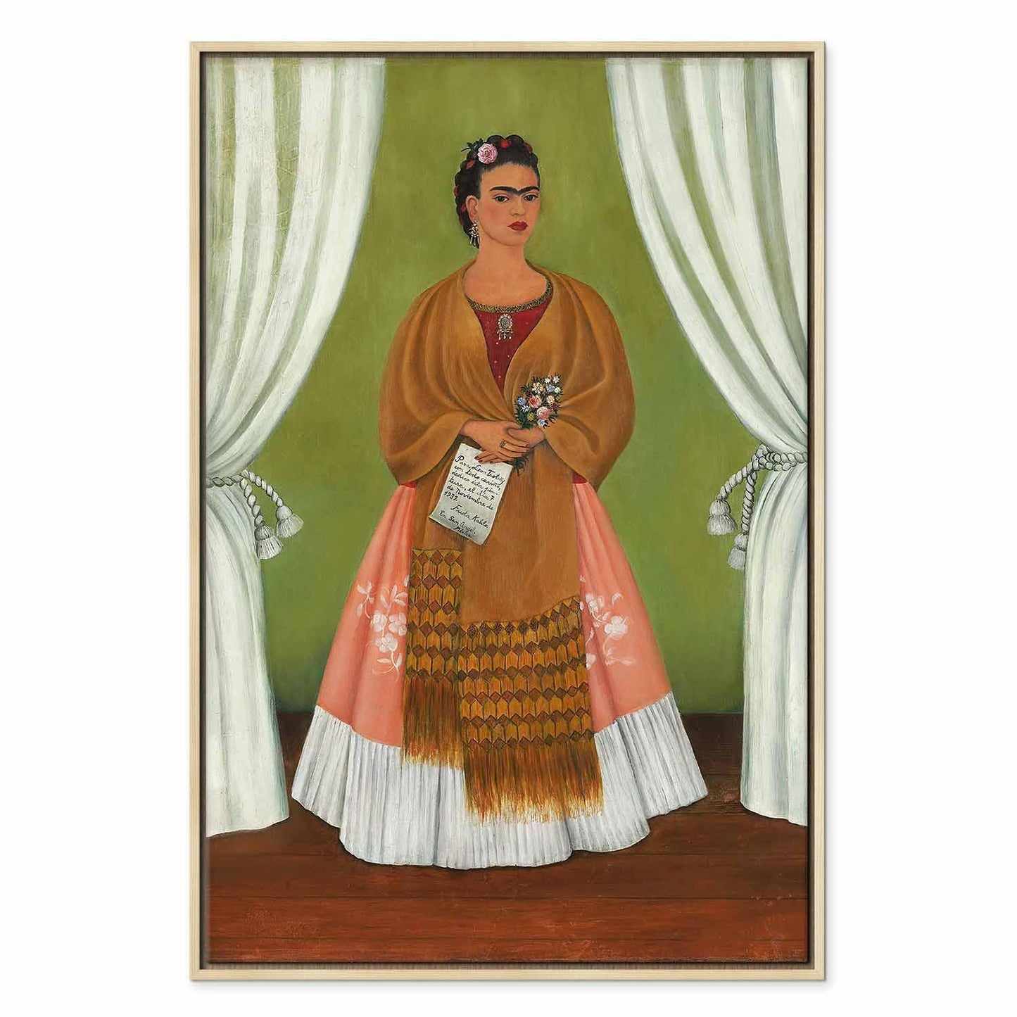 Leinwandbild - Frida Kahlo – Self-Portrait Dedicated to Leon Trotsky
