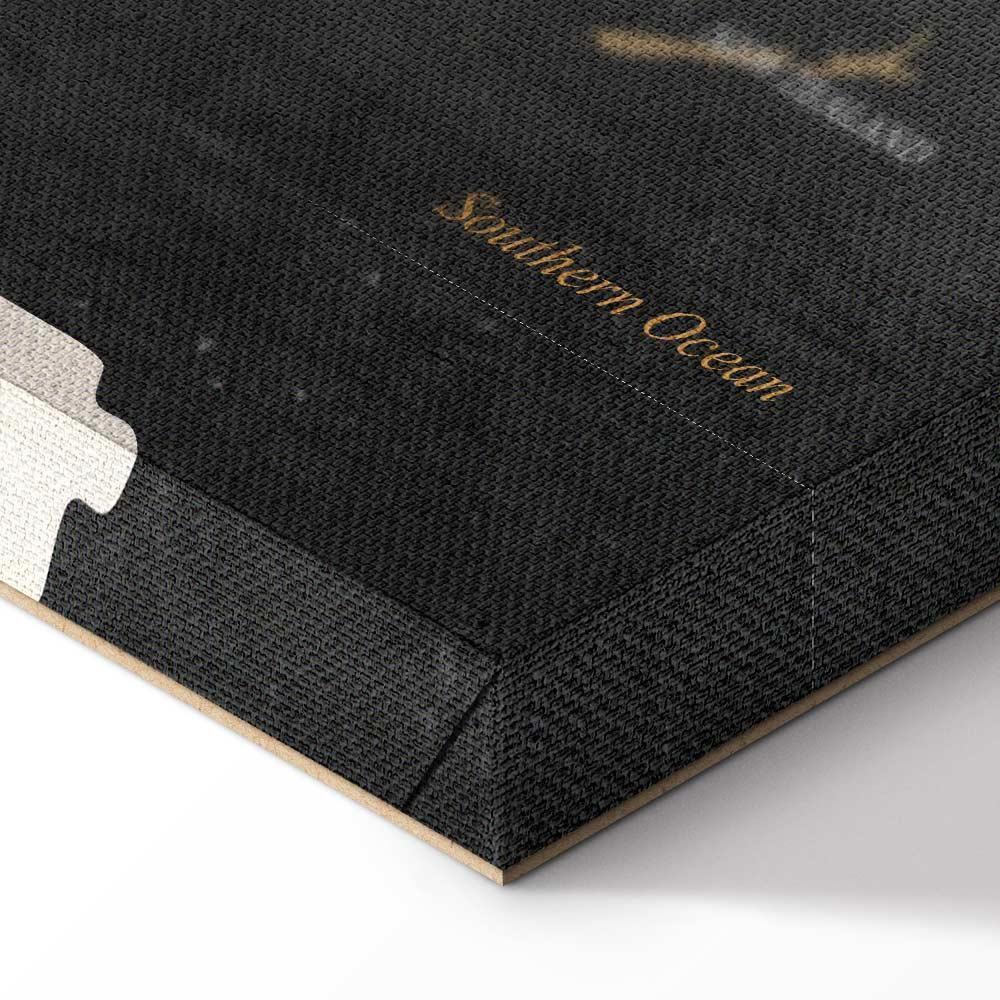 Leinwandbild - World Map: Secrets of the Earth