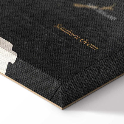 Leinwandbild - World Map: Secrets of the Earth