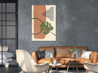 Leinwandbild Geometrie der Natur – Modernes Bild in Beige und Braun