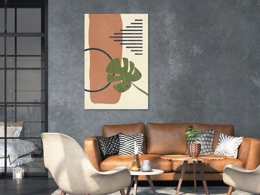 Leinwandbild Geometrie der Natur – Modernes Bild in Beige und Braun