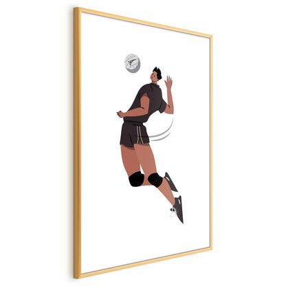 Poster - Volleyball Player on a Light Background - Illustration