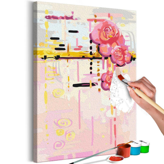 Wandbild zum Ausmalen - Rosa Geheimnisse