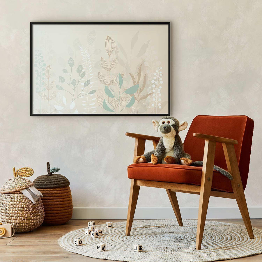 Poster - Pastel-Beige Meadow Artgeist