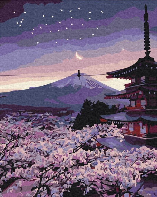 Malen nach Zahlen - Twilight over Japan