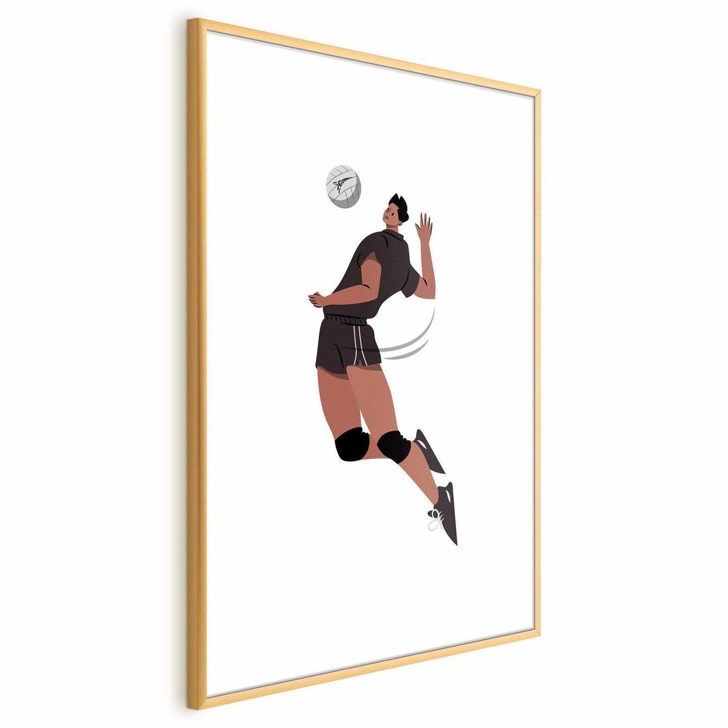 Poster - Volleyball Player on a Light Background - Illustration